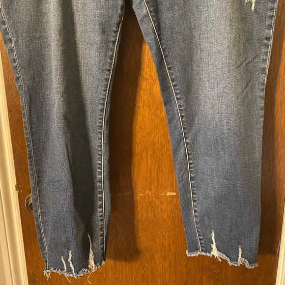 Lularoe Dark Wash Distressed Jeans - Picture 3 of 6